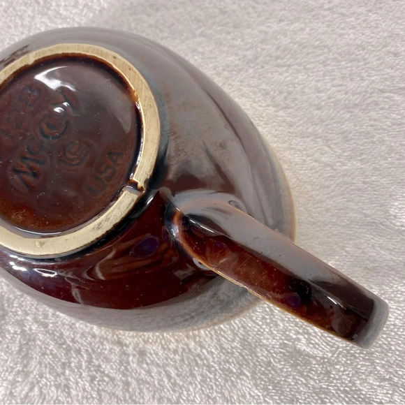 Vintage McCoy Pottery USA Ceramic Brown Drip Gravy Boat  7128 - Picture 11 of 16